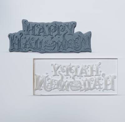 Pop-it stamp kaşe HAPPY HALLOWEEN Lettering-1; 12,0*5,0 cm - 1
