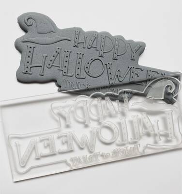 Pop-it stamp kaşe HAPPY HALLOWEEN Lettering-2; 12,0*5,0 cm - 1