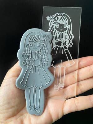 Pop-it stamp kaşe KIZ BEBEK -2; 12,0*5,0 cm - 1