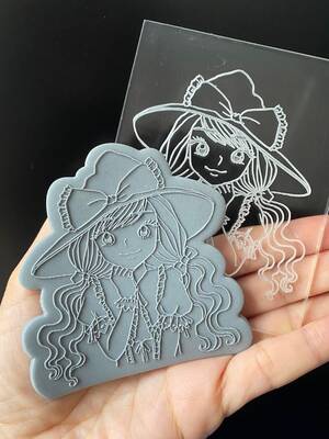 Pop-it stamp kaşe KIZ BEBEK -3; 10,0*8,0 cm - 1