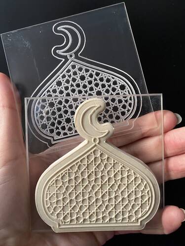 Pop-it stamp kaşe KUBBE; 8x8 cm - 1