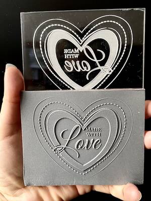 Pop-it stamp kaşe MADE WITH LOVE-2; 10x8 cm - 1