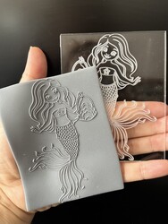 Pop-it stamp kaşe MERMAID; 10,0*8,0 cm