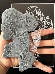 Pop-it stamp kaşe MERMAID-XL; 15,0*10,5 cm