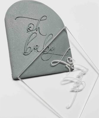Pop-it stamp kaşe OH BABY; 8,0*8,0 cm - 1