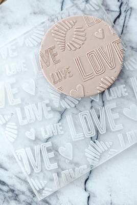 Pop-it stamp kaşe RETRO LOVE; 10x10 cm - 2