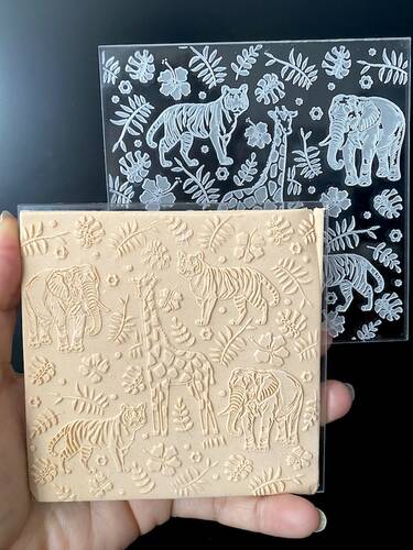 Pop-it stamp kaşe SAFARI ANIMALS; 10x10 cm - 1