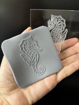Pop-it stamp kaşe SEAHORSE; 8,0*8,0 cm - 1