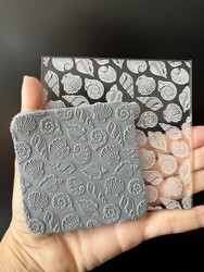 Pop-it stamp kaşe SEASHELLS BACKGROUND; 10,0*10,0 cm
