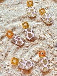 Pop-it stamp kaşe SEASHELLS BACKGROUND; 10,0*10,0 cm - 4