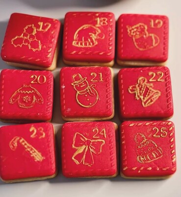Pop-it stamp kaşe ve kesici seti NOEL TAKVİMİ; 4 cm bölmeli - 3
