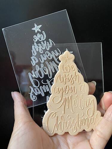 Pop-it stamp kaşe WE WISH YOU A MERRY CHRISTMAS; 10x8 cm - 1