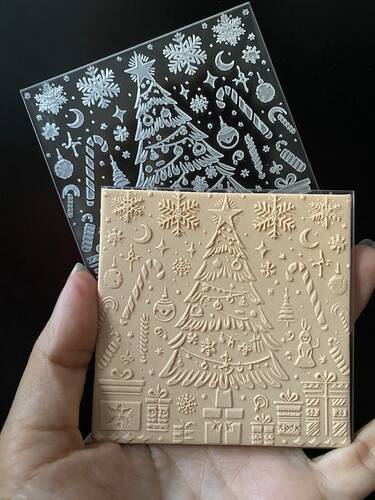 Pop-it stamp kaşe XMAS VILLAGE; 8x8 cm - 1