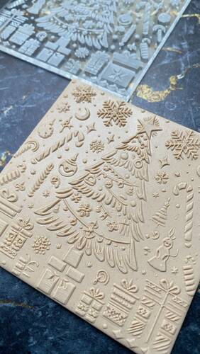 Pop-it stamp kaşe XMAS VILLAGE; 8x8 cm - 2