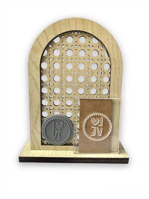 Pop-it mini acrylic stamp Love Circle; 5x4 cm - 1