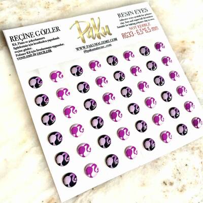 Reçine göz Barbie RG33; 6,5*6,5 mm - 1
