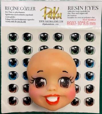 Resin eyes for dolls RG06; 8,0*6,9 mm - 2
