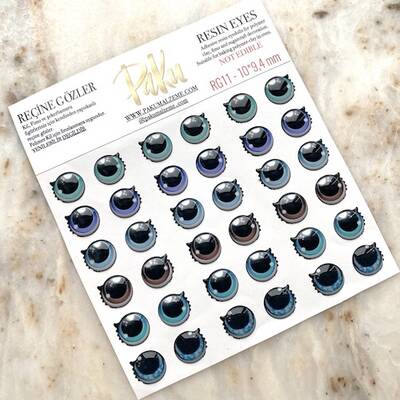 Resin eyes for dolls RG11 Lol Baby; 10*9,4 mm - 1