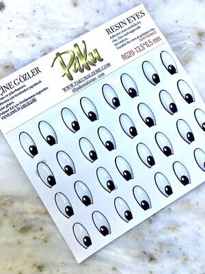 Reçine Gözler RG20 Mickey; 13,5*6,5 mm - 1