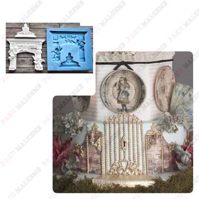 Silikon Barok Şömine; 10*9,3 cm - 3