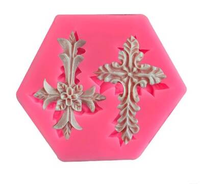 Silikon Haç Vaftiz; 6,5*5,5 cm - 1