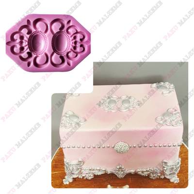 Silikon kalıp 2li broş; 11,8*7,3 cm - 1