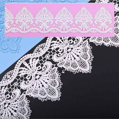 Silikon kalıp 4lü Biye dantel; 38,5*12 cm