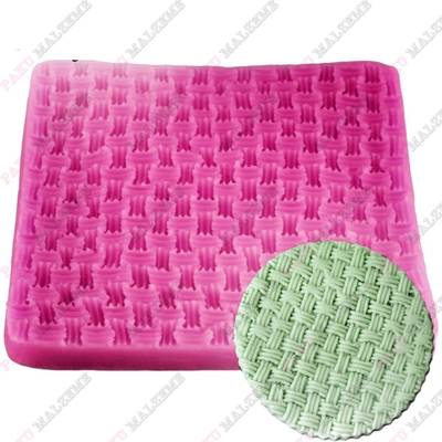 Silikon kalıp Basket Weave örgü; 10*9,5 cm - 1