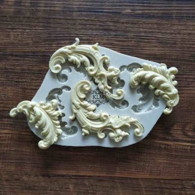 Silikon kalıp Big Feather Scrolls; 13,5*10 cm - 1