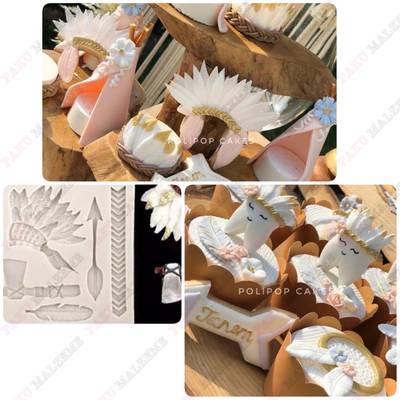 Silikon kalıp Boho Chic Kızılderili; 8,9*8,1 cm - 1
