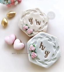 Silikon kalıp Burlap keten doku; 12,7 cm (1)