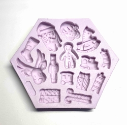 Silikon kalıp Christmas Elements; 13,2*11 cm - 1