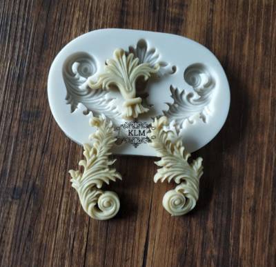 Silikon kalıp Fancy Scrolls; 10*7 cm - 1