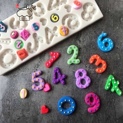 Silikon kalıp Funky Number rakam; 15,7*6 cm