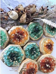 Silikon kalıp Geode doku; 14,5*10 cm - 5