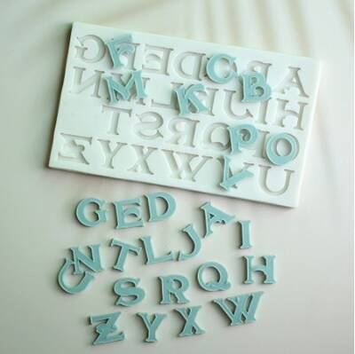 Silikon kalıp Gotik Alfabe-2; 16,8*9,8 cm - 1