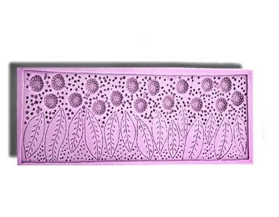 Silikon kalıp Krizantem Rölyef Bordür; 31*11 cm - 1