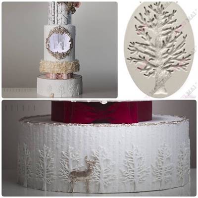 Silikon kalıp Little Tree; motif 8,0*5,5 cm - 1