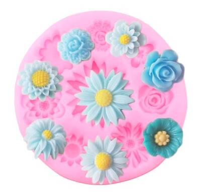 Silikon kalıp Mini Çiçekler; 7 cm - 1