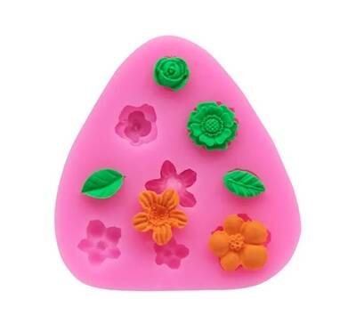 Silikon kalıp Mini Çiçekler-2; 83*80 mm - 1