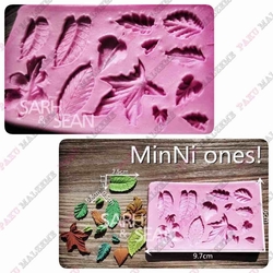 Silikon kalıp Mini yapraklar; 8,5*5,9 cm