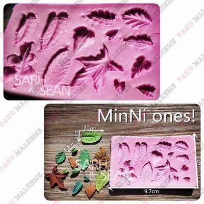 Silikon kalıp Mini yapraklar; 8,5*5,9 cm - 1