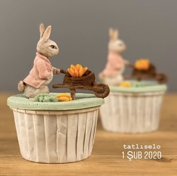 Silikon kalıp Peter Rabbit Tavşan; 7,3*7,3 cm - 5
