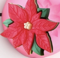 Silikon kalıp Poinsettia; 6 cm - 3