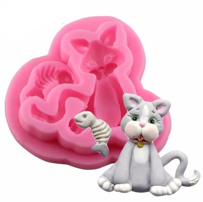 Silikon kalıp Sevimli Kedi; 5,5*5 cm - 1