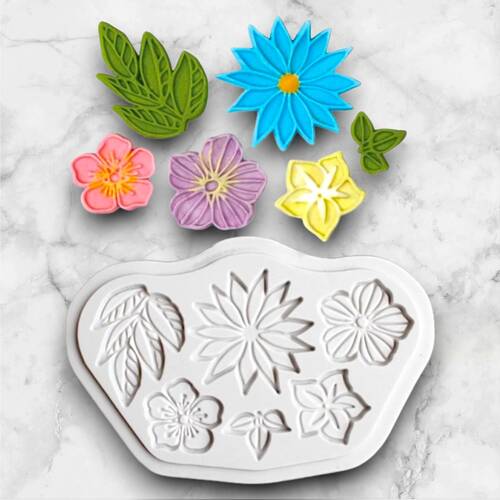 Silikon  kalıp Spring Flowers; 100x70 mm - 1