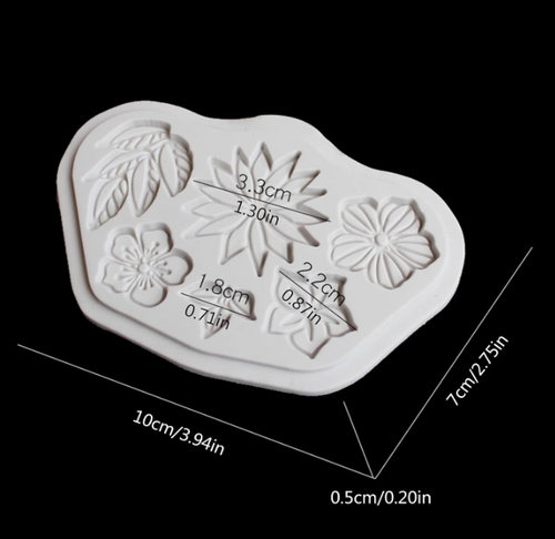 Silikon  kalıp Spring Flowers; 100x70 mm - 2