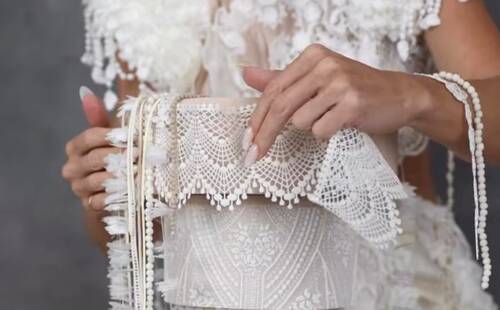 Silikon kalıp Star Lace dantel; 34*11,5 cm - 2
