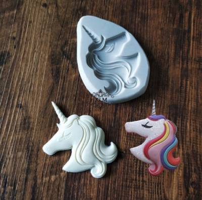 Silikon kalıp Unicorn Head; 10*7 cm - 1