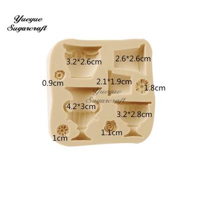 Silikon kalıp Vintage Pots; 8,7*8,5 cm - 2